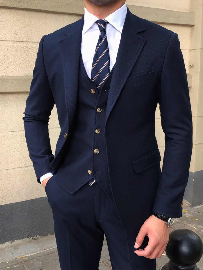 Men's Slim-fitting Three-piece Suit