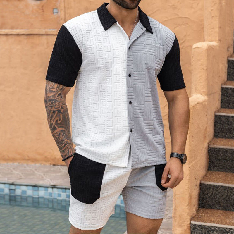 Men's Short Sleeve Plus Size Suit