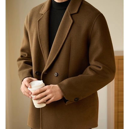 Men's High-end Casual Padded Woolen Coat