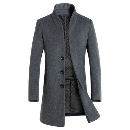 Long Woolen Men Trench