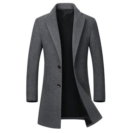 Long Woolen Men Trench