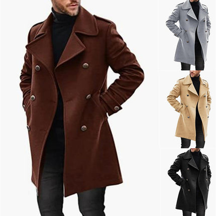 Woolen Autumn And Winter New Man Trench