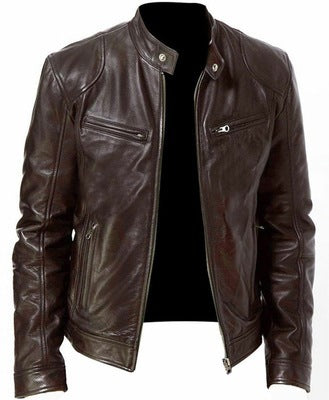 PU Leather Jacket Slim Men Jacket