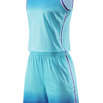 Gradient Basketball Uniform Sports Suit Children Adult Sweat-Absorbent Basketball Uniform