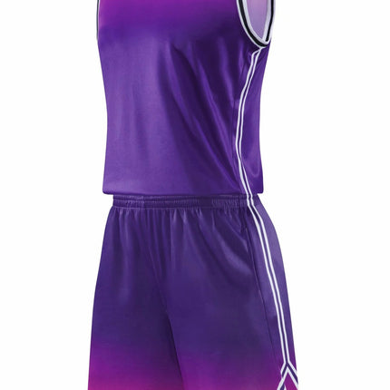 Gradient Basketball Uniform Sports Suit Children Adult Sweat-Absorbent Basketball Uniform