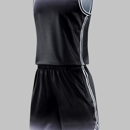 Gradient Basketball Uniform Sports Suit Children Adult Sweat-Absorbent Basketball Uniform