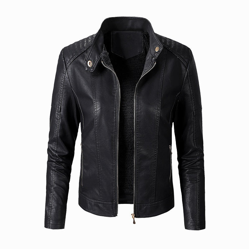 New Women's Leather Jackets Plus Velvet Jackets Fashion PU Ladies