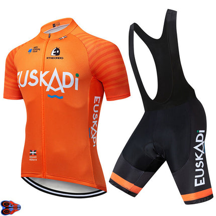 Orange Short Sleeve 12D Cycling Jersey Summer Sports Suit