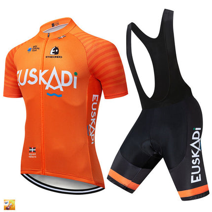 Orange Short Sleeve 12D Cycling Jersey Summer Sports Suit