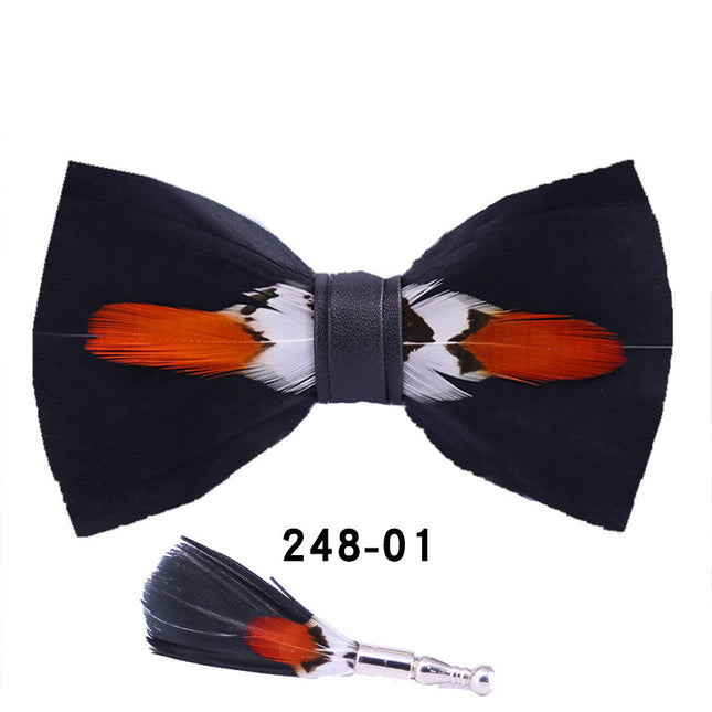 Feather Bow Tie