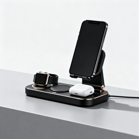 RAEESMART | 3-in-1 Wireless Charging Station with Adjustable Stand