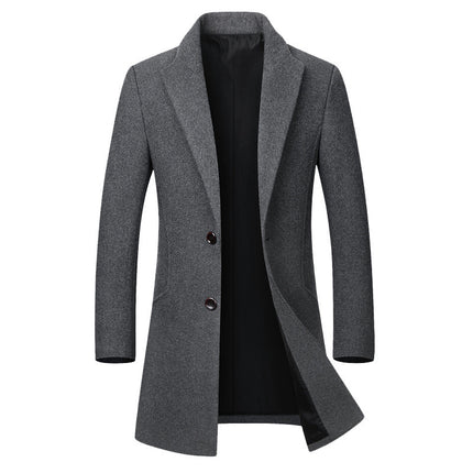 Long Woolen Men Trench