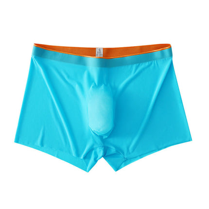 Men's Ice Silk Orange Edge Seamless Briefs