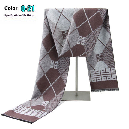 New Men's Winter Warm Cashmere-like Business Scarve