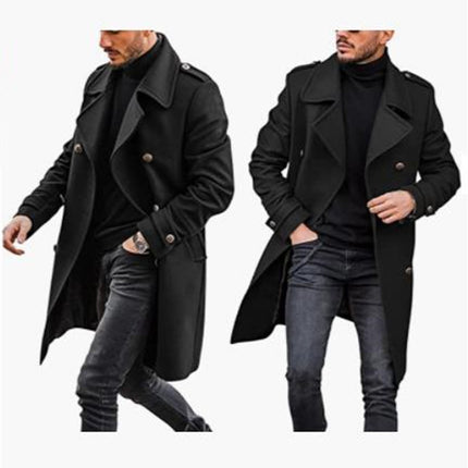 Woolen Autumn And Winter New Man Trench