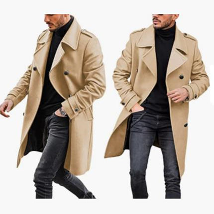 Woolen Autumn And Winter New Man Trench