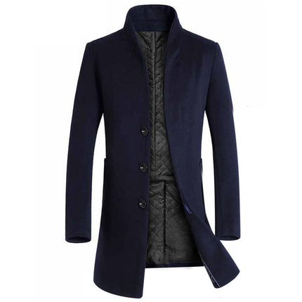 Long Woolen Men Trench