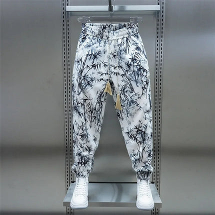 Men's Summer Casual Ice Silk Harem Pants