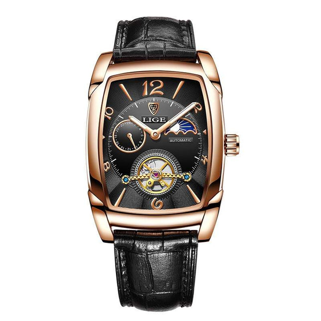 Men's Mechanical Watch Square Case Tourbillon