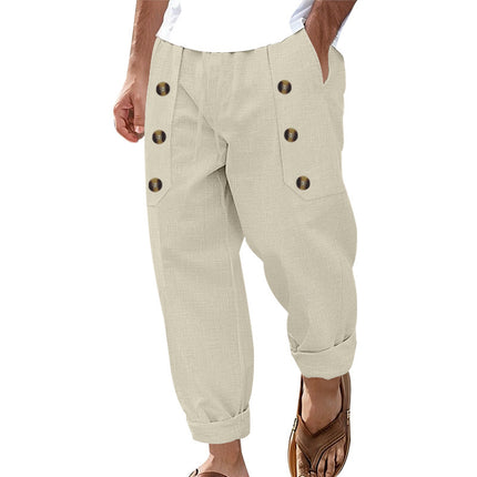 Men's Cotton And Linen  Casual Pant