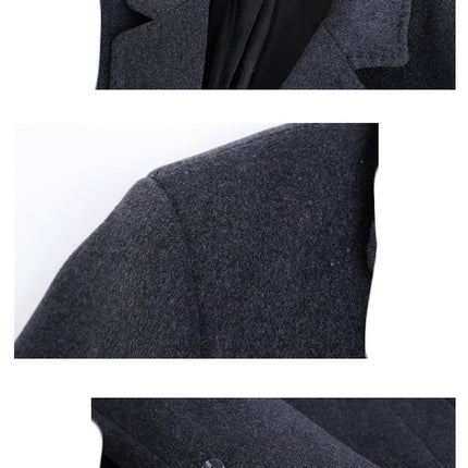 Men's Woolen Coat With Leisure Suit Collar