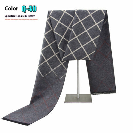 New Men's Winter Warm Cashmere-like Business Scarve