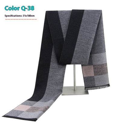 New Men's Winter Warm Cashmere-like Business Scarve