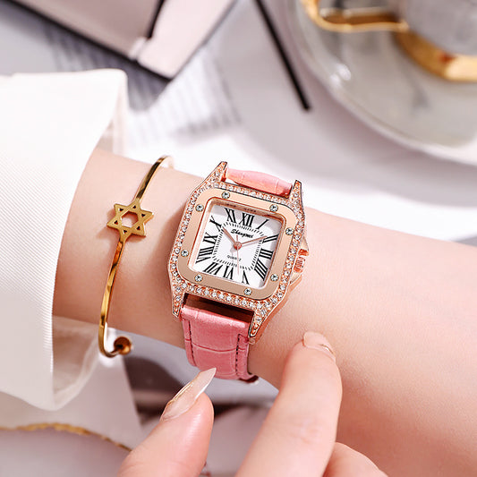 Square Diamond Belt Women's Watch