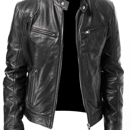 PU Leather Jacket Slim Men Jacket