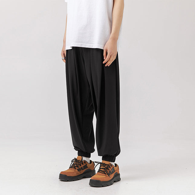 Trendy Ice-feeling Draping Effect Harem Pants