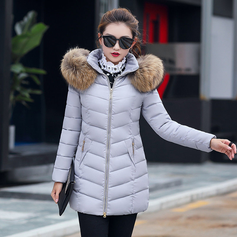 Winter jacket women fashion slim long cotton-padded Hooded jacket parka female wadded outerwear coat