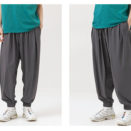 Trendy Ice-feeling Draping Effect Harem Pants