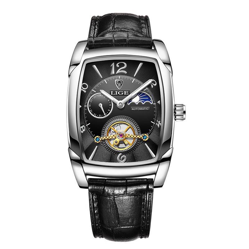 Men's Mechanical Watch Square Case Tourbillon