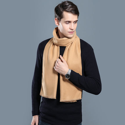 Simple Plaid Warm Keeping Cashmere Scarve