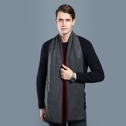 Simple Plaid Warm Keeping Cashmere Scarve