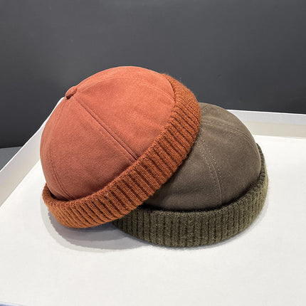 Winter Deerskin Velvet Beret Melon Skin Hat