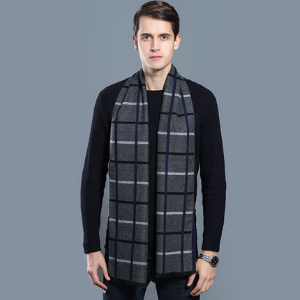 Simple Plaid Warm Keeping Cashmere Scarve