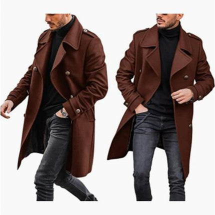 Woolen Autumn And Winter New Man Trench