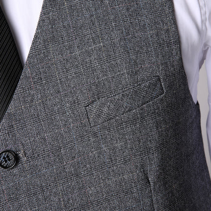 Classic Gray Three-Piece Suit for Timeless Elegance