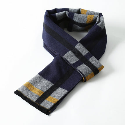 Simple Plaid Warm Keeping Cashmere Scarve