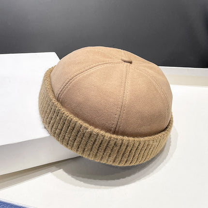 Winter Deerskin Velvet Beret Melon Skin Hat