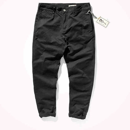 Retro Casual Pants Men's Straight Fit