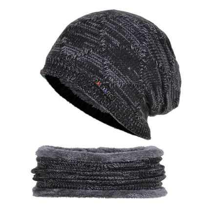 Men's Two-piece Woolen Hat With Head And Ear Protection