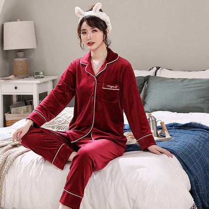 Double-sided velvet couple Loungewear