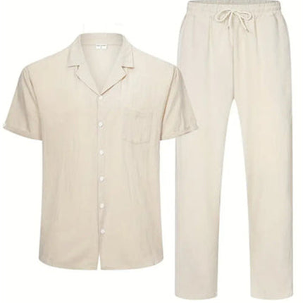 Men's Fashion Casual Short Sleeve Pajama Suit