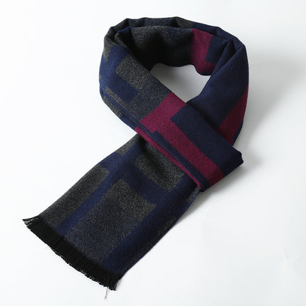 Simple Plaid Warm Keeping Cashmere Scarve