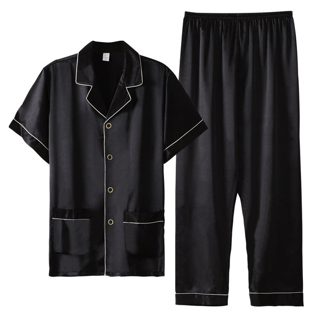 Men's Summer Short Sleeve Homewear Pajama Suit