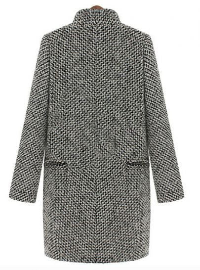 Houndstooth trench coat in the long section