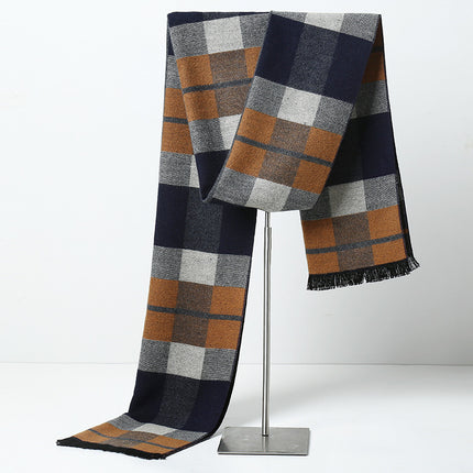 Simple Plaid Warm Keeping Cashmere Scarve