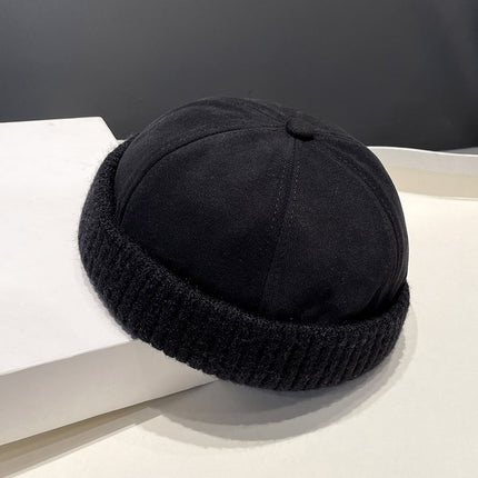 Winter Deerskin Velvet Beret Melon Skin Hat